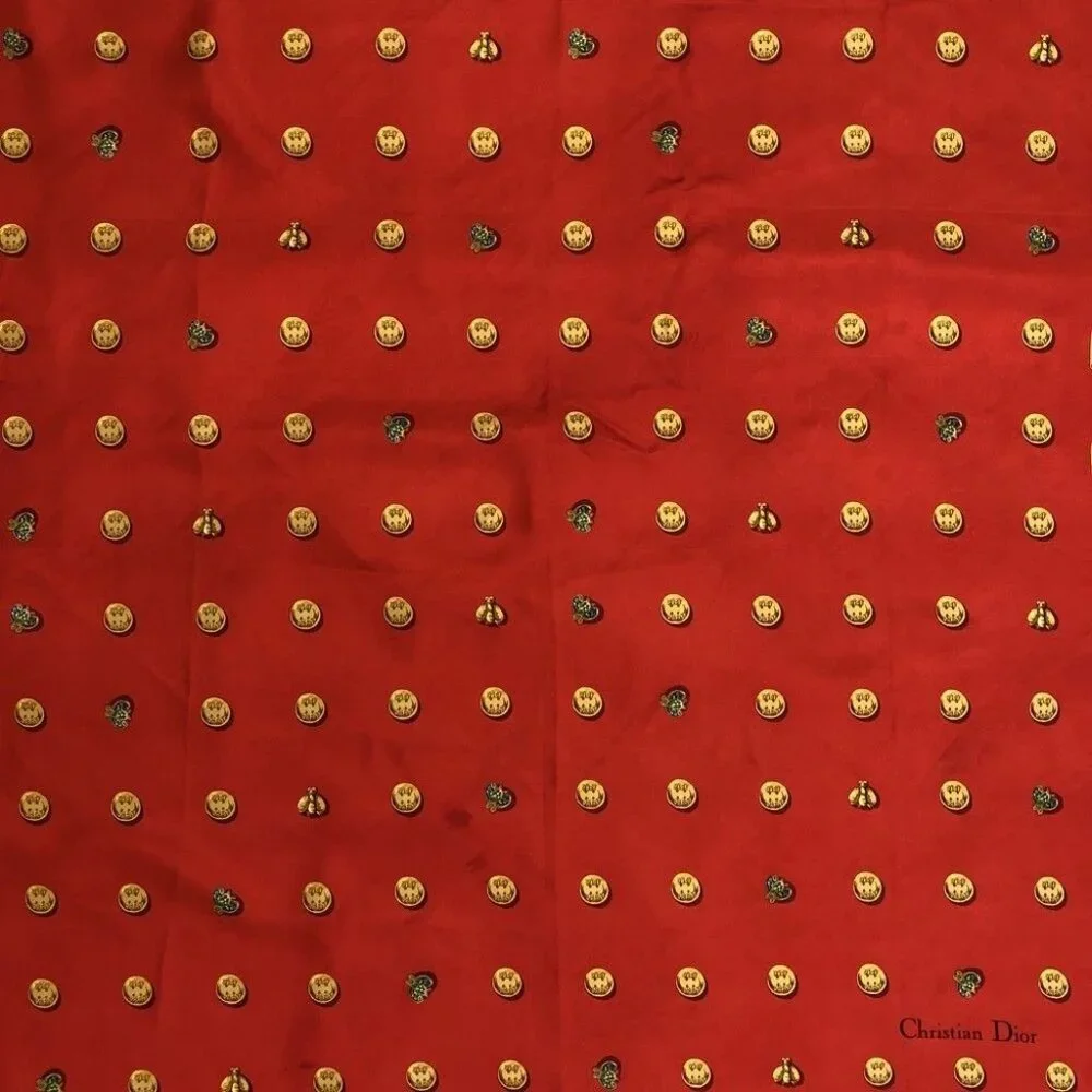 183331BG (S4) Christian Dior Scarf Jewelry Pattern Multicolor Silk - Picture 2 of 9